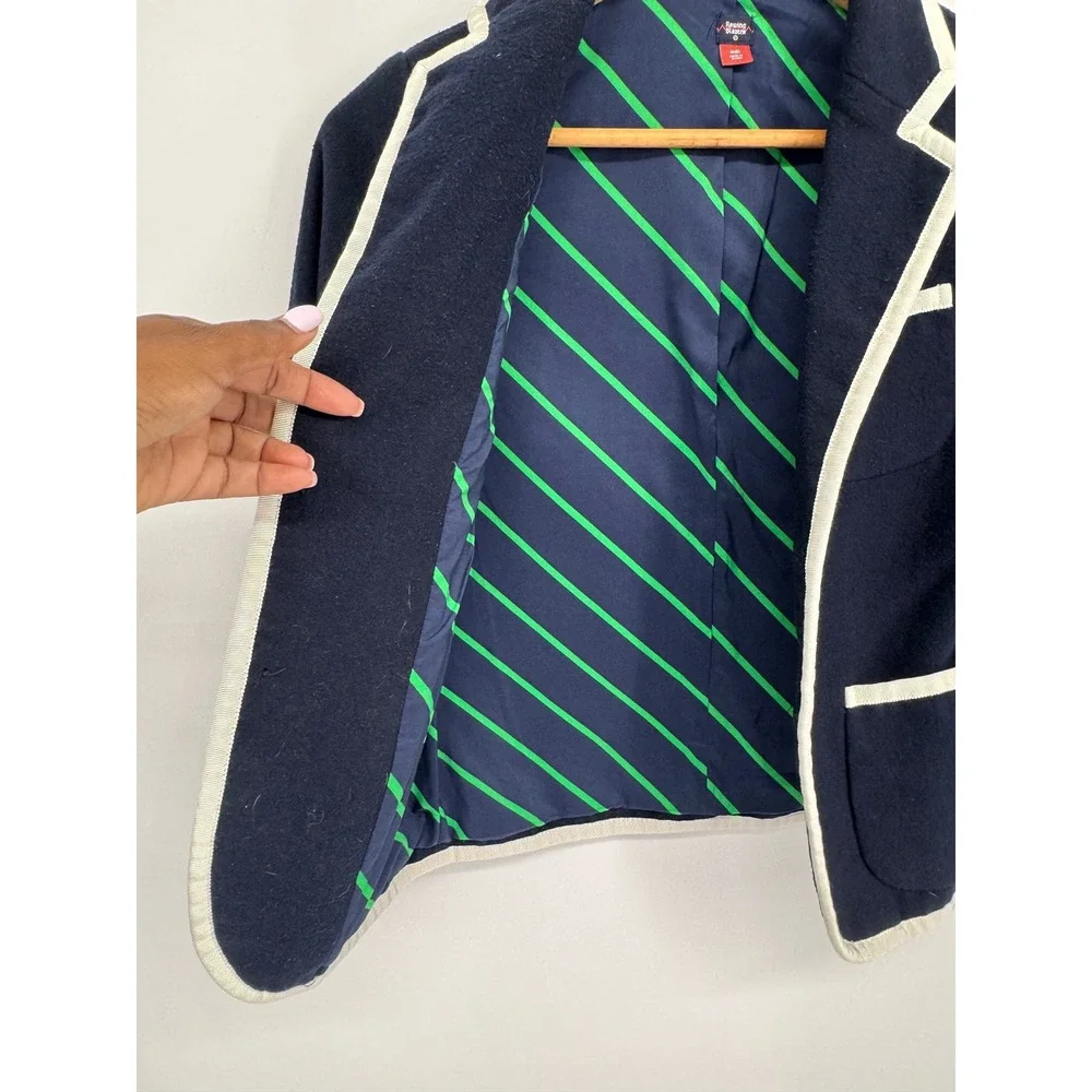 Rowing Blazers x Target Navy Wool Blend Blazer Kids Size M(8) Preppy Dressy